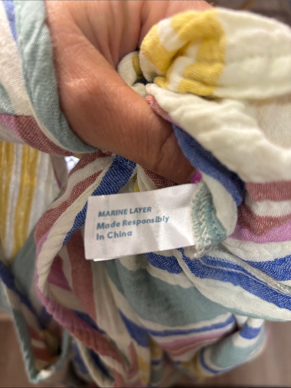 Marine Layer Multicolor Striped Tiered Maxi Dress — Pastel Stripes - Picture 8 of 9